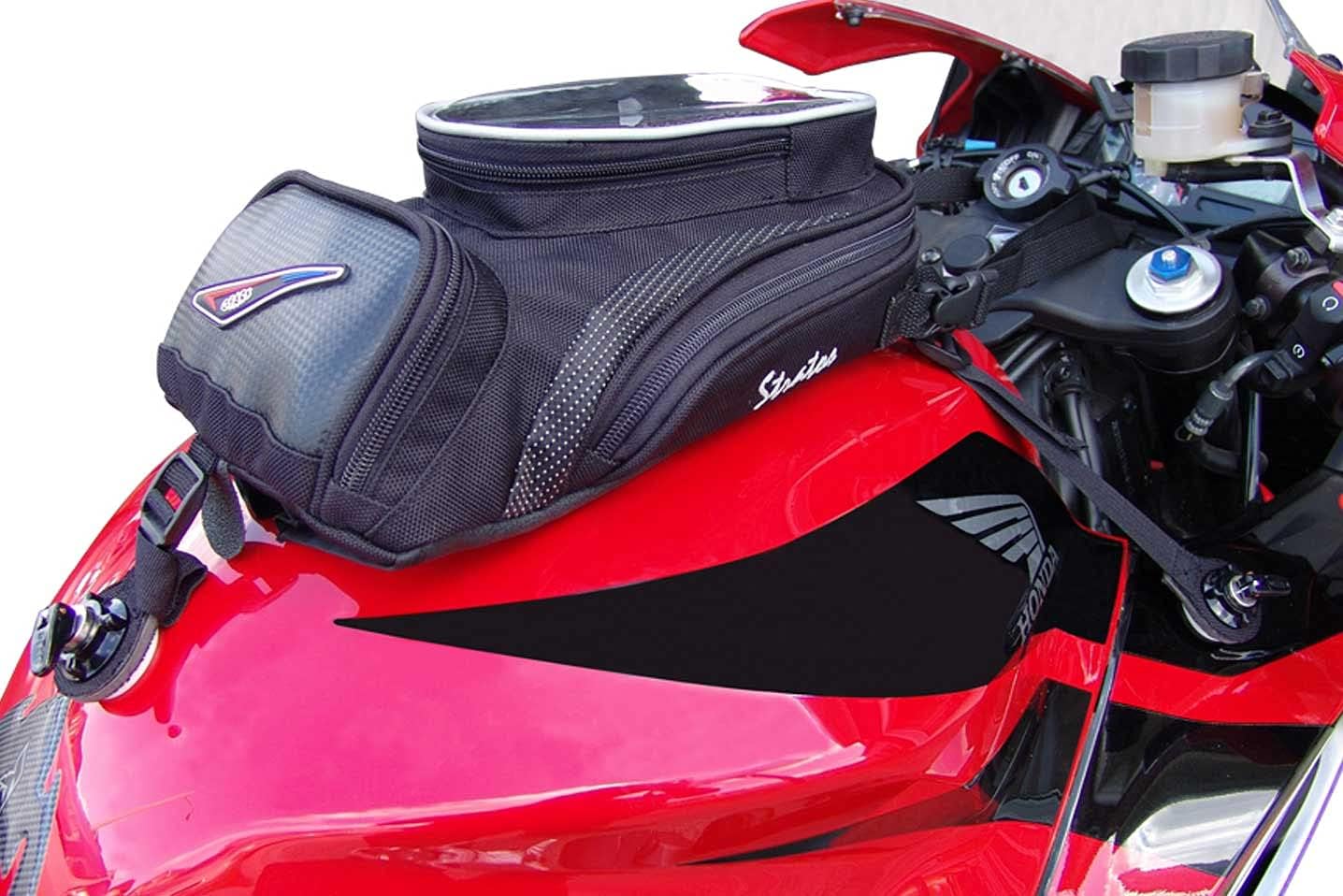 GEARS Stratos Motorcycle Tank Bag with Suction Cups for Plastic and Aluminium Tanks | Everyday Luggage Suitable for most BMW Motorcycles