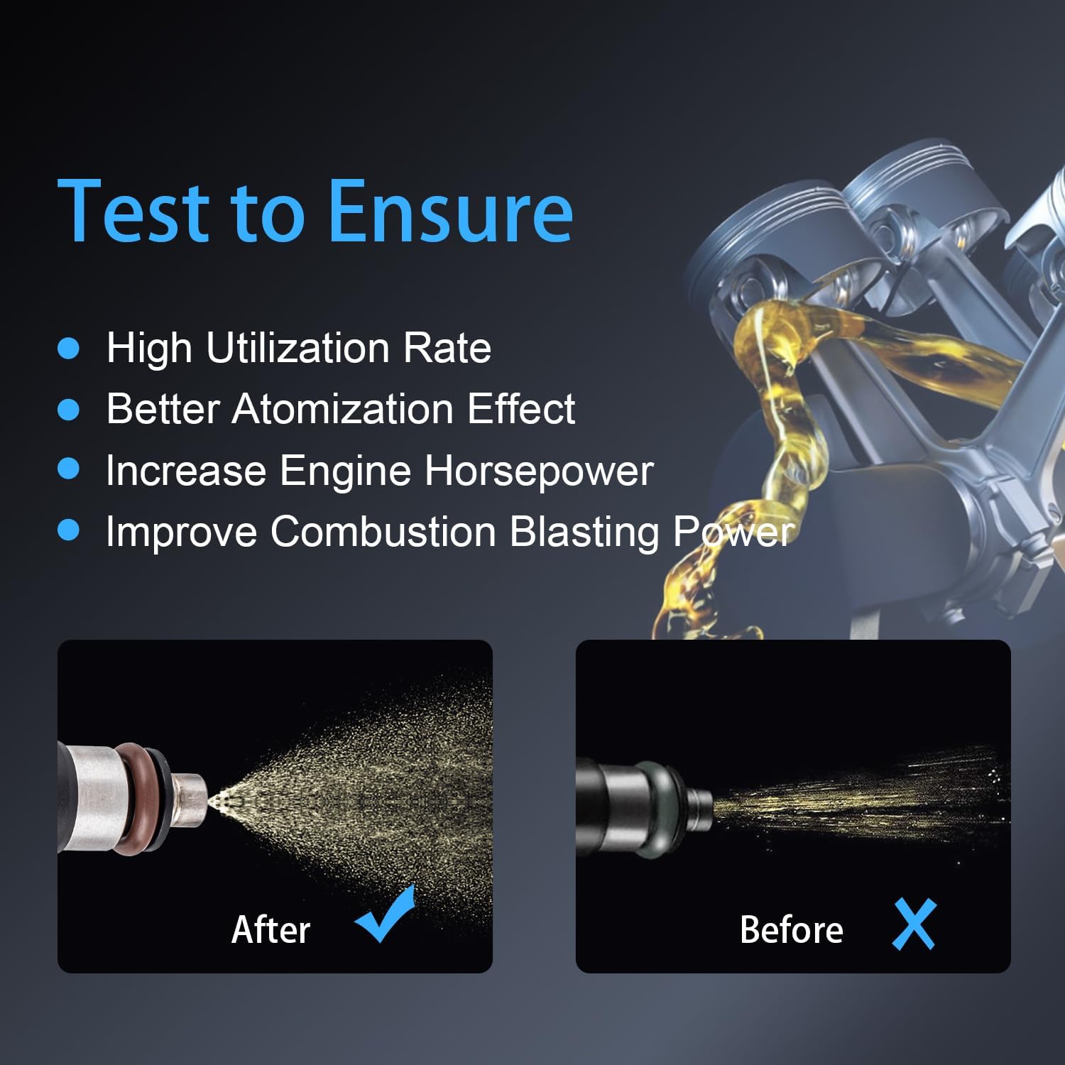 ENA 12 Holes Fuel Injectors Compatible with Nissan Altima Rogue Rogue Select Sentra Renault Koleos 2.5L 2007 2008 2009 2010 2011 2012 2013 2014 2015 2016 Replacement for FJ1020 0280158130 Set of 4