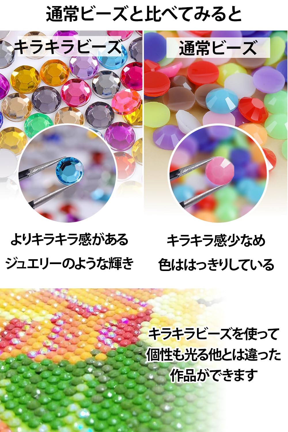 Amazon.co.jp: 手芸時間 ダイヤモンドアート ビーズのみ キラキラ 