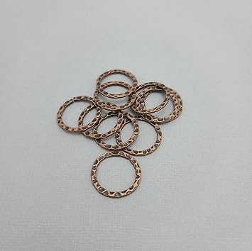 FS Brand Hammered Linking Ring-10Pcs. (Antiqued Copper)