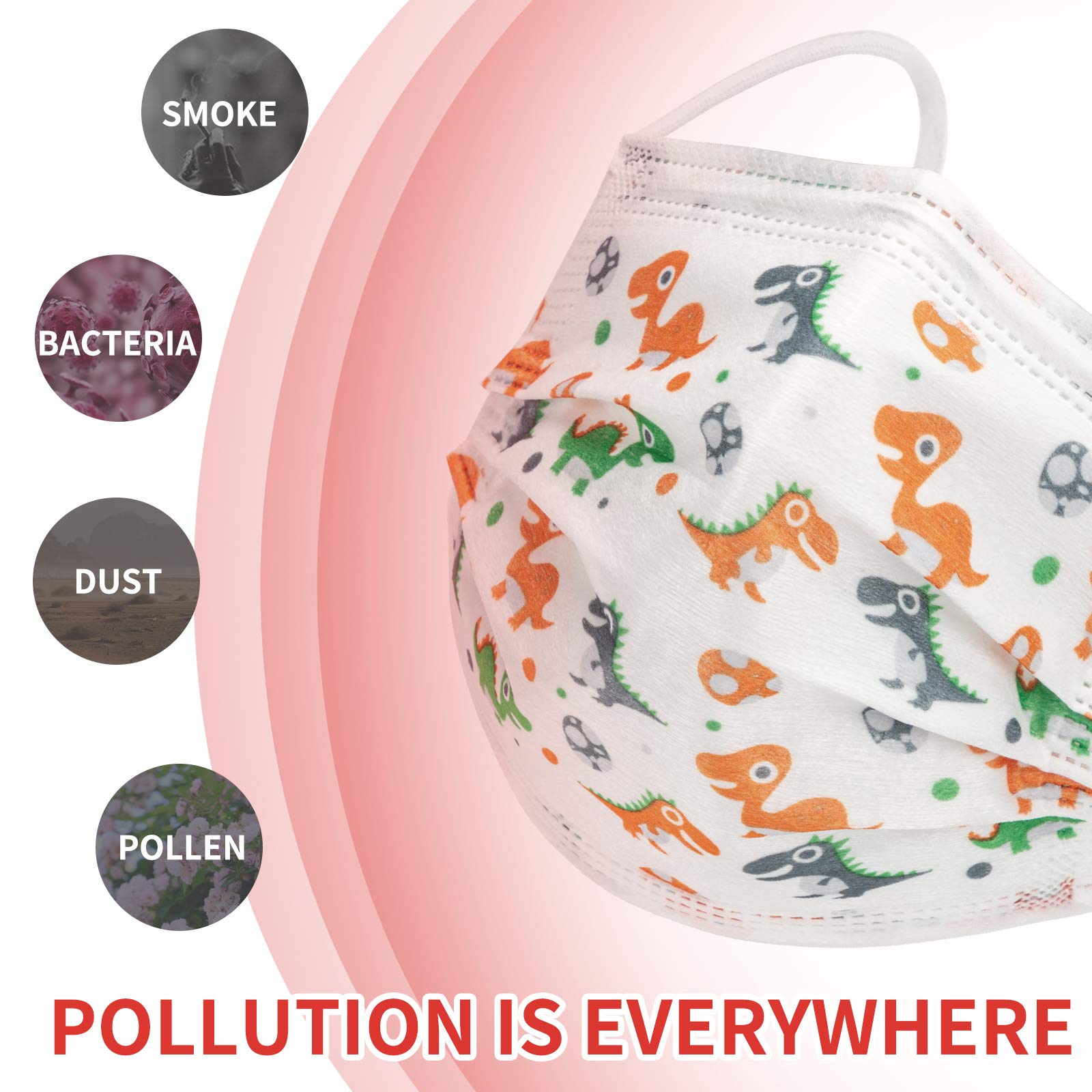 EBAT 50 Máscaras Faciales De Seguridad Desechables De 3 Capas De Tela No Tejida Para Salud Personal Transpirables Y Comodas