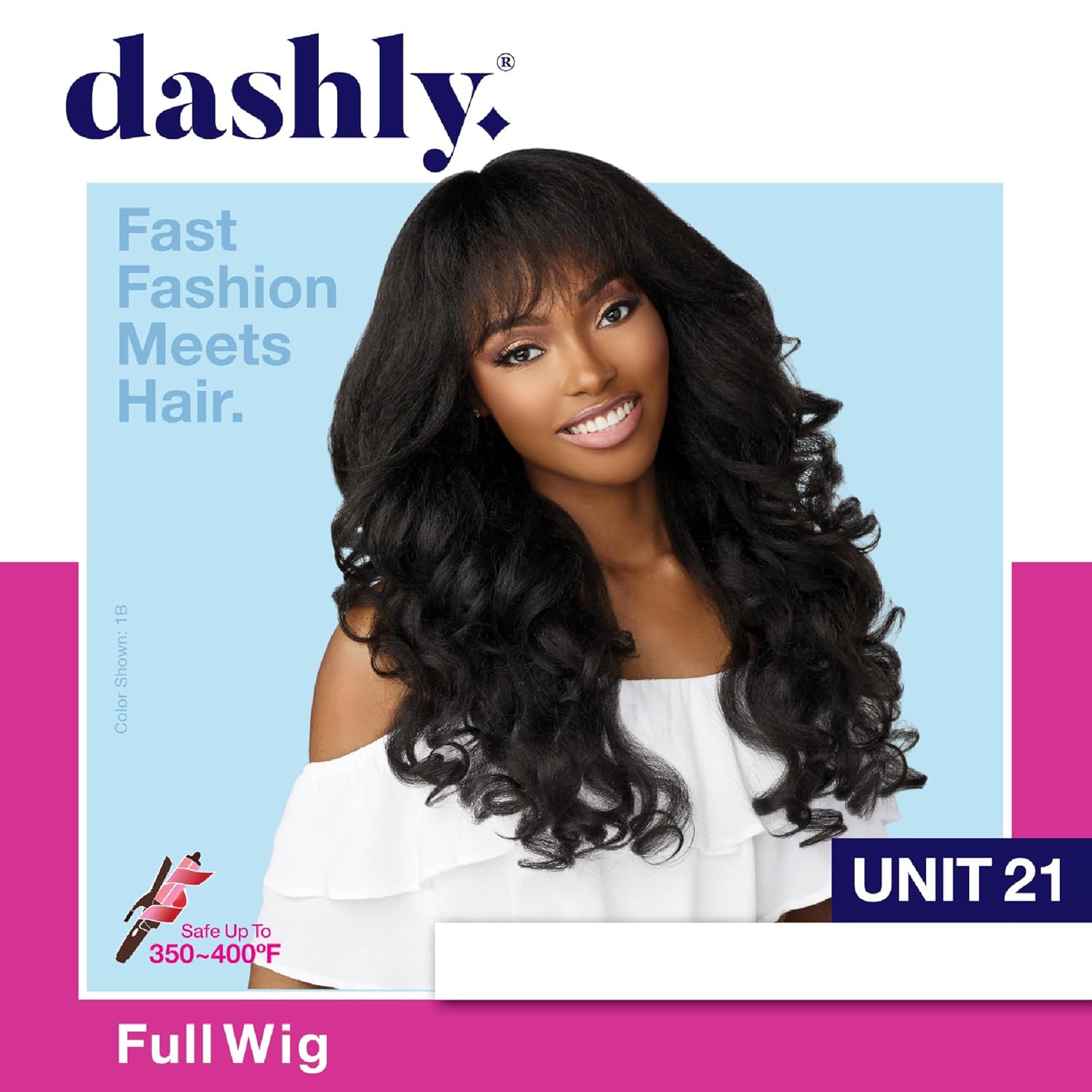 Sensationnel Dashly Wig - Unit 21 Non Lace Cap Ready to Wear Ear to Ear Lacepart Synthetic (2 DARKBROWN)