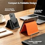Silicone Phone Stand with Aluminum,Bendable Freely into Any Shape, Multi-Angle Adjustable Stand, Universal Adjustable Anti-Slip Desktop Mount for Home Office Travel (Black)