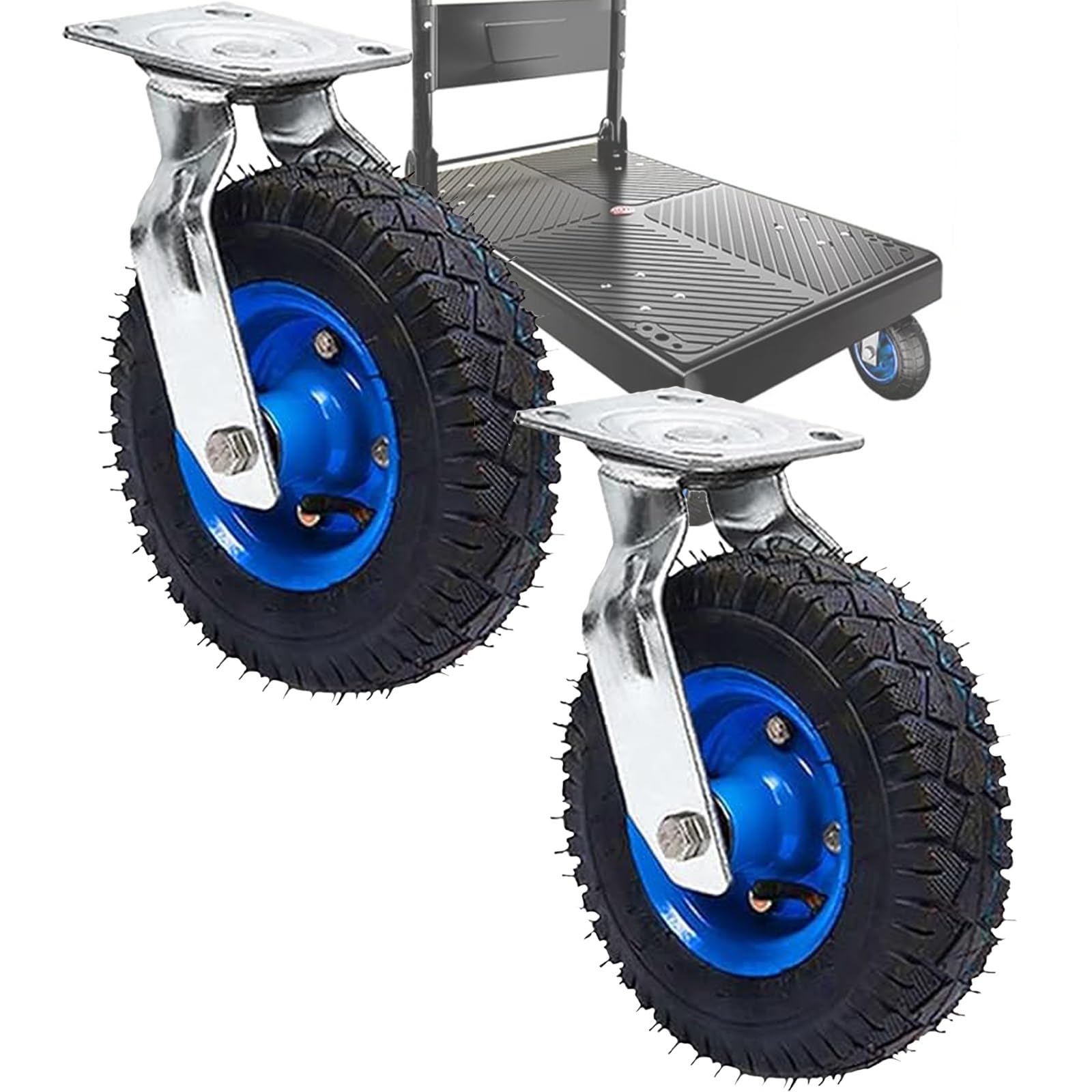 Roulettes industrielles pivotantes et fixes en caoutchouc pour chariot de transport