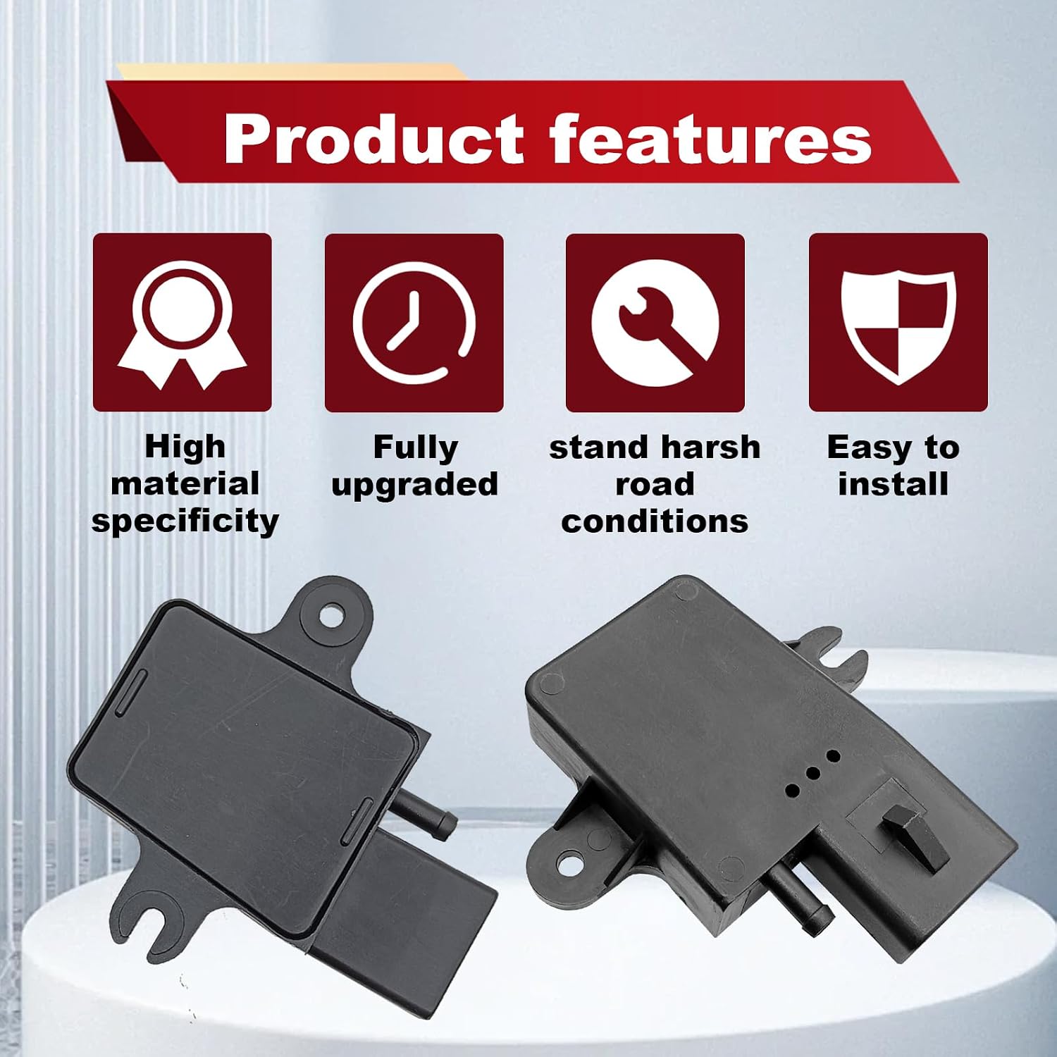 Pleoos Manifold Absolute Map Pressure Sensor Compatible With Ford E150 F150 F250 E250 F350 E350 Mercury Lincoln Bronco Ranger Replace OE 1648138