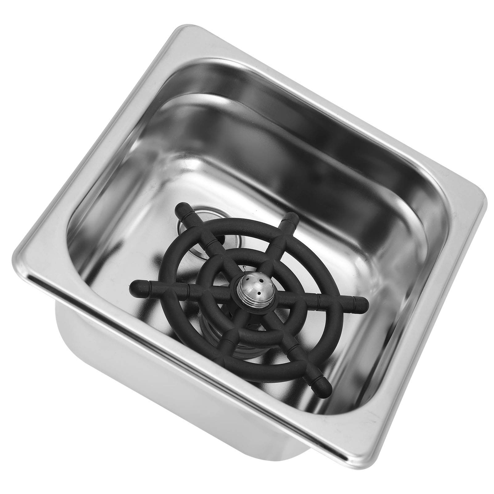 Zerodis Rince-Verre en Acier Inoxydable G1/2 Nettoyeur de rondelle de Tasse Automatique Nettoyeur de Verre de Nettoyage à Haute Pression pour Bar Pub Restaurant Hôtel Café Lait Thé Tasse(S)