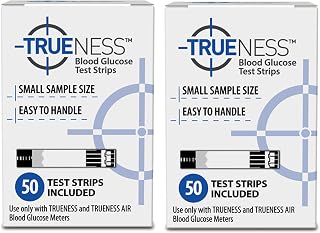 TRUENESS Blood Glucose Test Strips - Diabetic Blood Sugar Test Strips - Compatible with TRUENESS Meters for Accurate Diabetes Monitoring - 50 Count (2 Pack)