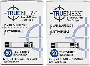 TRUENESS Blood Glucose Test Strips - Diabetic Blood Sugar Test Strips - Compatible with TRUENESS Meters for Accurate Diabetes Monitoring - 50 Count (2 Pack)