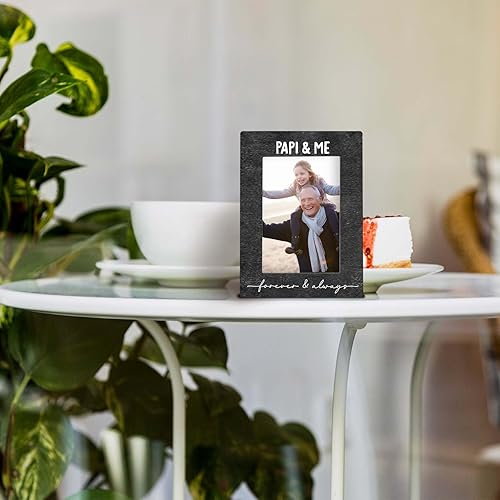 Miniatura 3 de Marco de fotos Papi and Me Forever and Always de 4 x 6 pulgadas, regalos de papi para el abuelo para el día del padre de parte de nietos, marco de