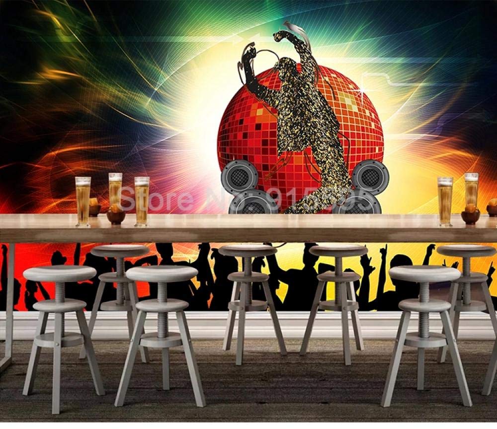 Papier peint mural personnalisé 3D salon grand format 400x280 cm WLLLO musique