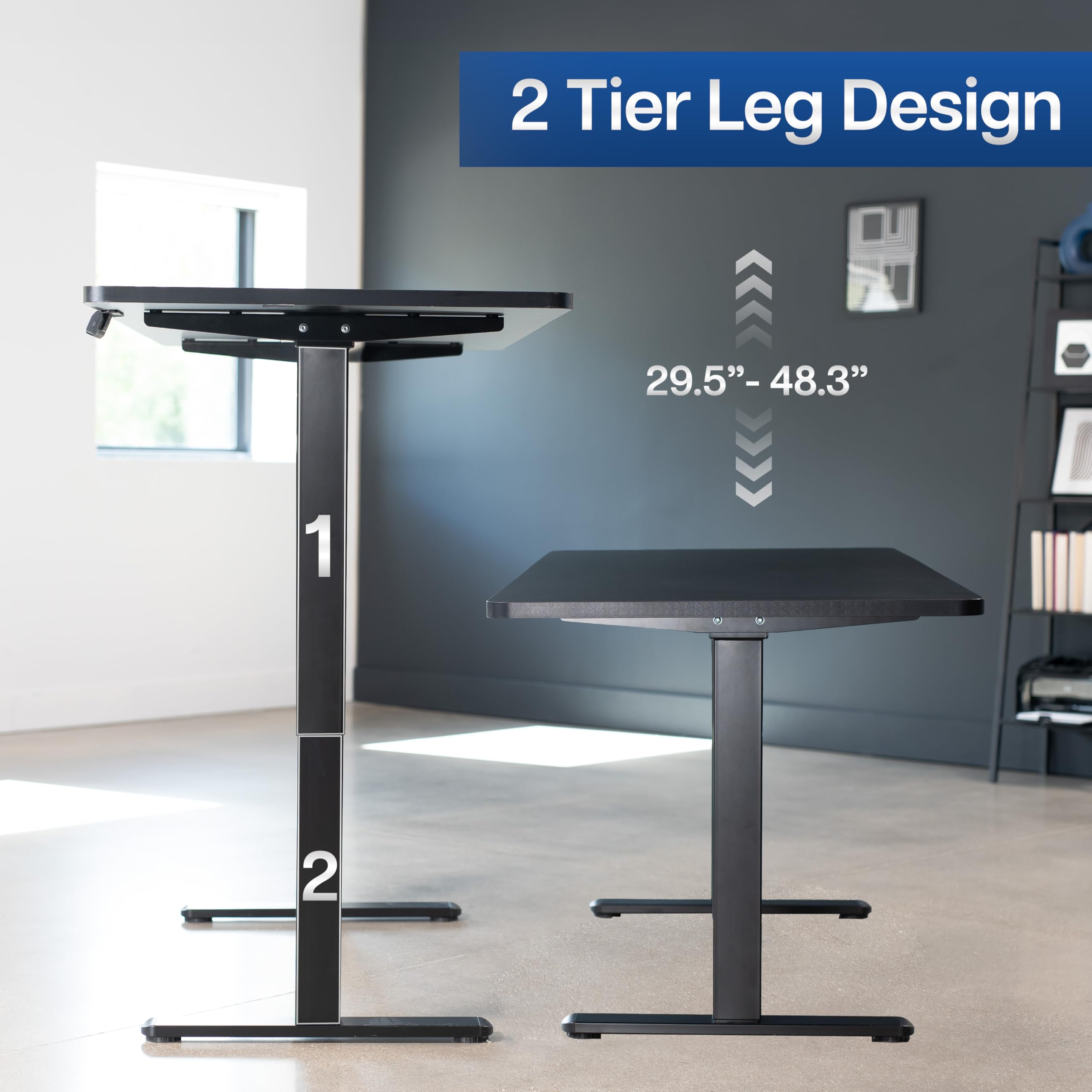 VIVO Electric 71 x 30 inch Standing Desk Dual Motor Memory Controller Height Adjustment E2B Series Solid One-Piece — view 7
