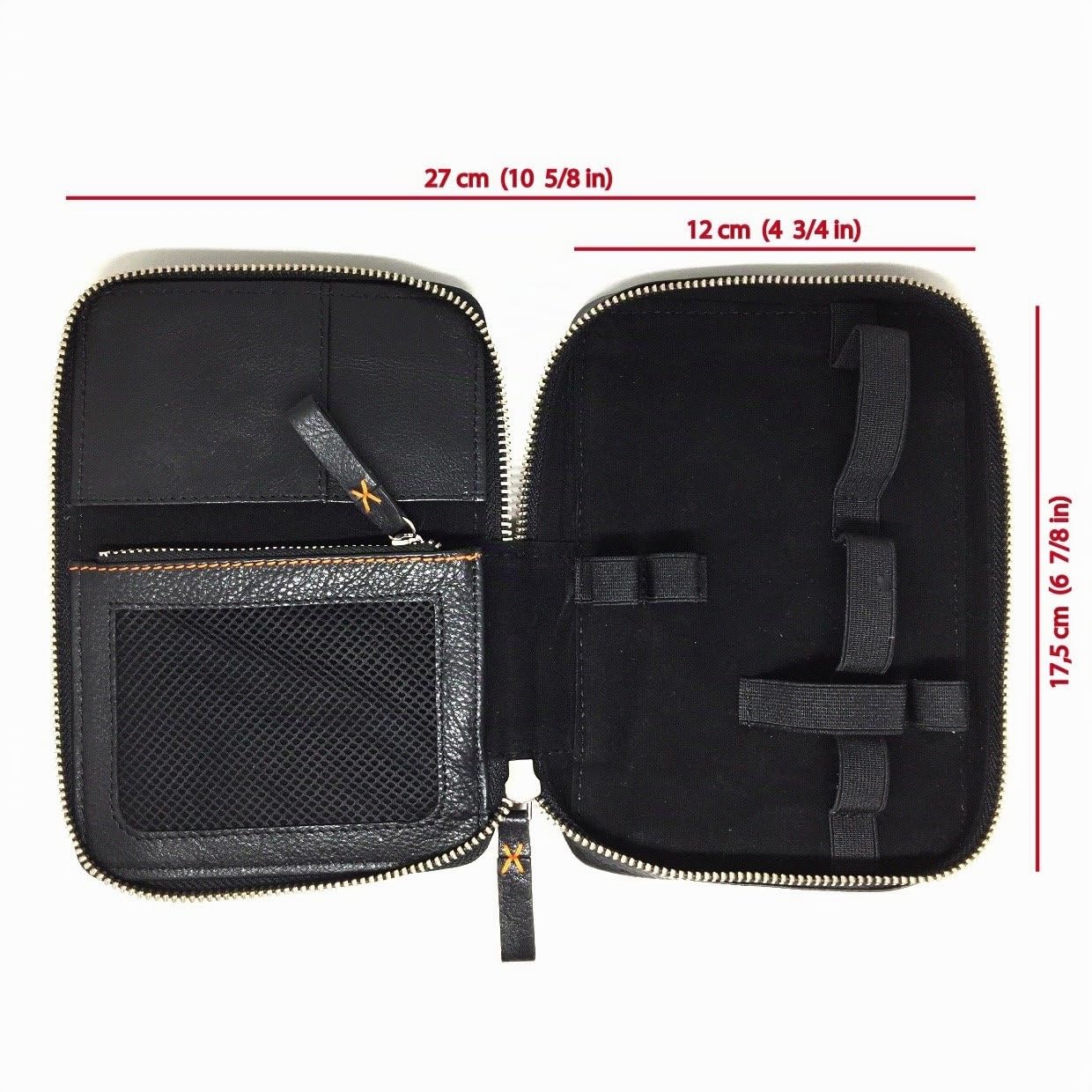 Premium Diabetikertasche aus Nappaleder für unterwegs - Isolierende Insulintasche als täglicher Begleiter. Diabetes Organizer für Blutzuckermessgeräte, Insulin-Pens, Lanzetten und Zubehör.