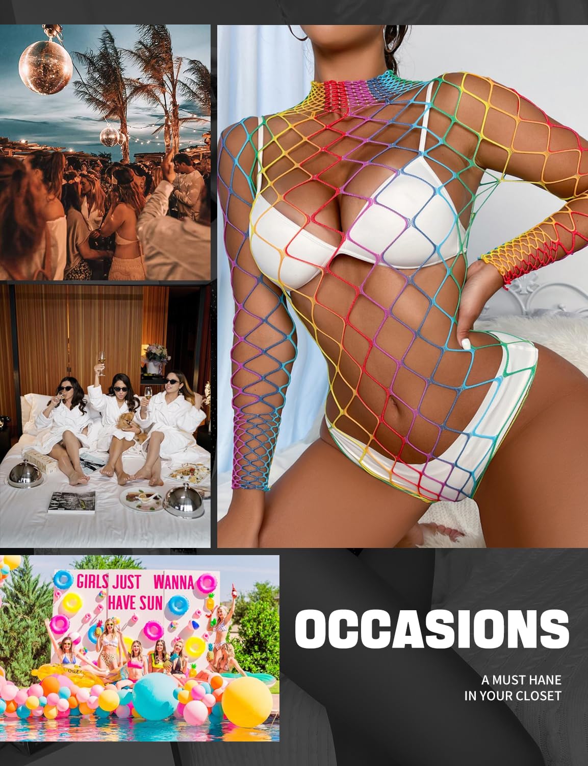 KRICJYH Lingerie for Women Sexy Bodysuit Fishnet Sparkle Rhinestone Teddy One Piece Babydoll Stripper Outfits Exotic