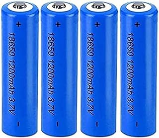 Aa Lithium Batteries Reable Battery 3.7V Batteries Flat TOP Cells 1200mAh Lithium Ion Battery (Flat Top),Button Top,4 Pcs,Button Top