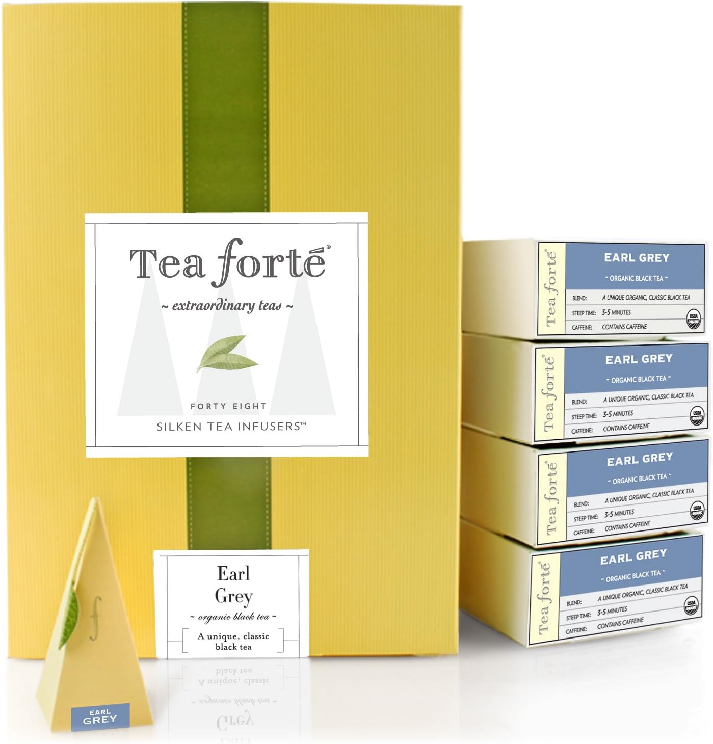 Tea Forte Earl Grey EVENT BOX Bulk Pack, 48 Handcrafted Black Tea