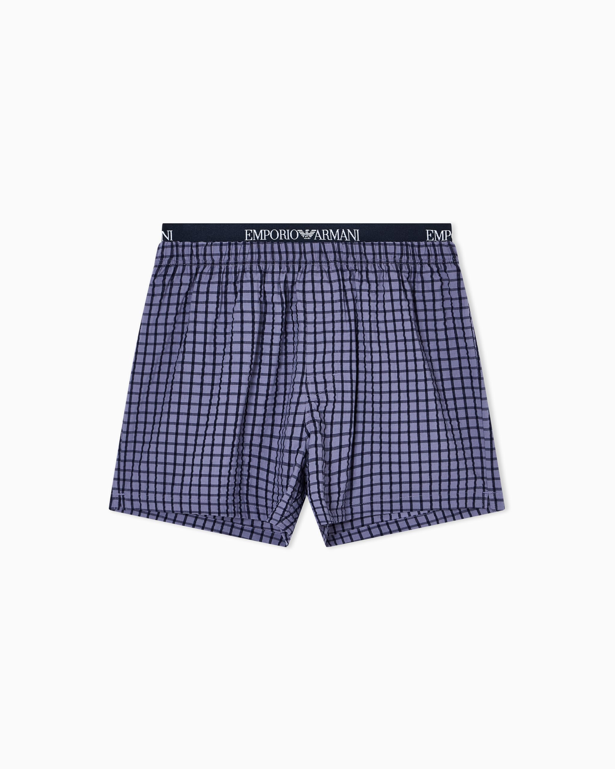 Emporio Armani Herren Boxershorts, garngefärbt, gewebt, Blau, L, blau, L
