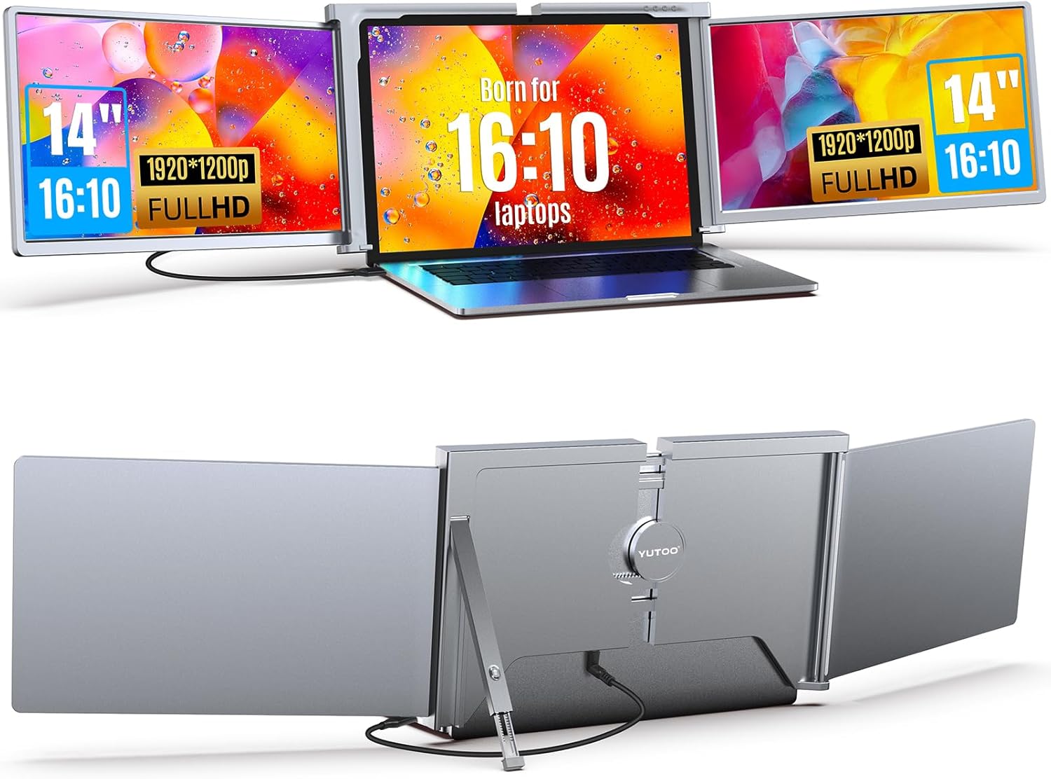 16.1 インチ デュアルモニター トリプルモニター FHD 1200P IPS