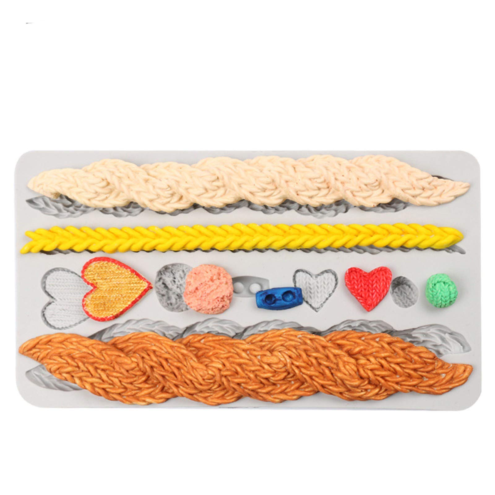 Molds Mold Fondant Cake Knitting Cake Mold Border Texture Silicone Cake Mould Small Nonstick Pan for Air Fryer
