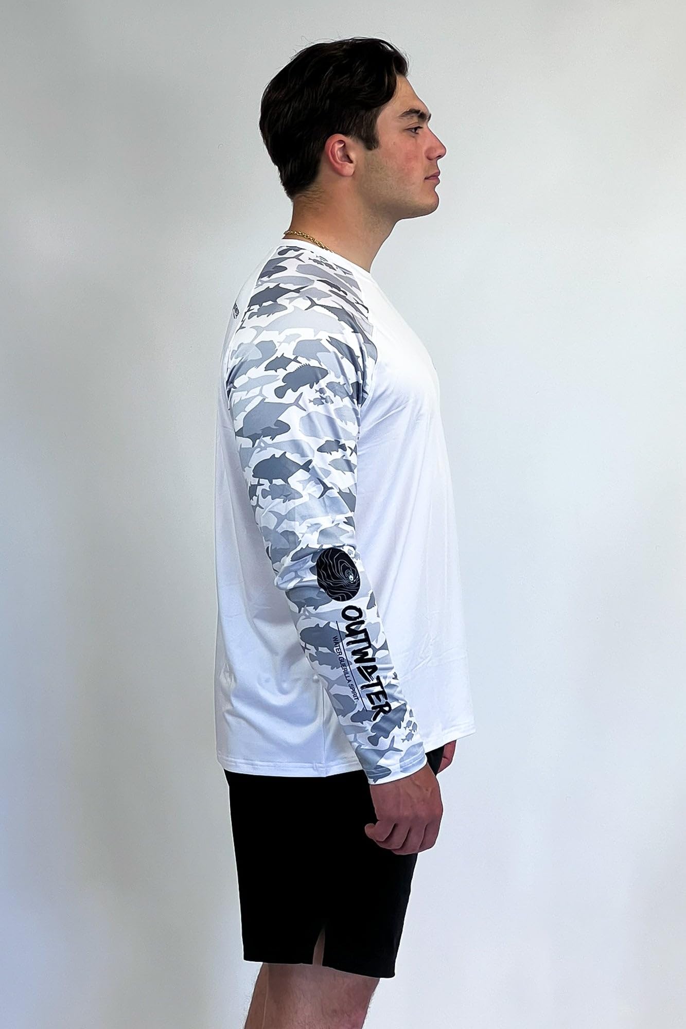 Seven Bass Camp One Fish Camo – Camiseta de pesca para hombre, protección solar, antirrayos UV, manga larga, UPF50+ | Pesca, Barco, Outdoor