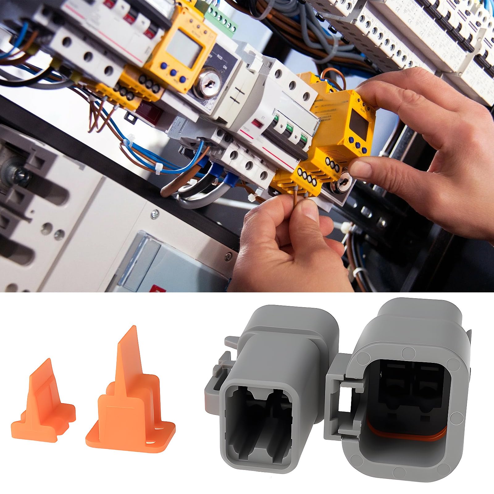 eMagTech 1 Set DTP Series 4-Pin Waterproof Connector DTP04-4P DTP06-4S for Electrical - Image 3