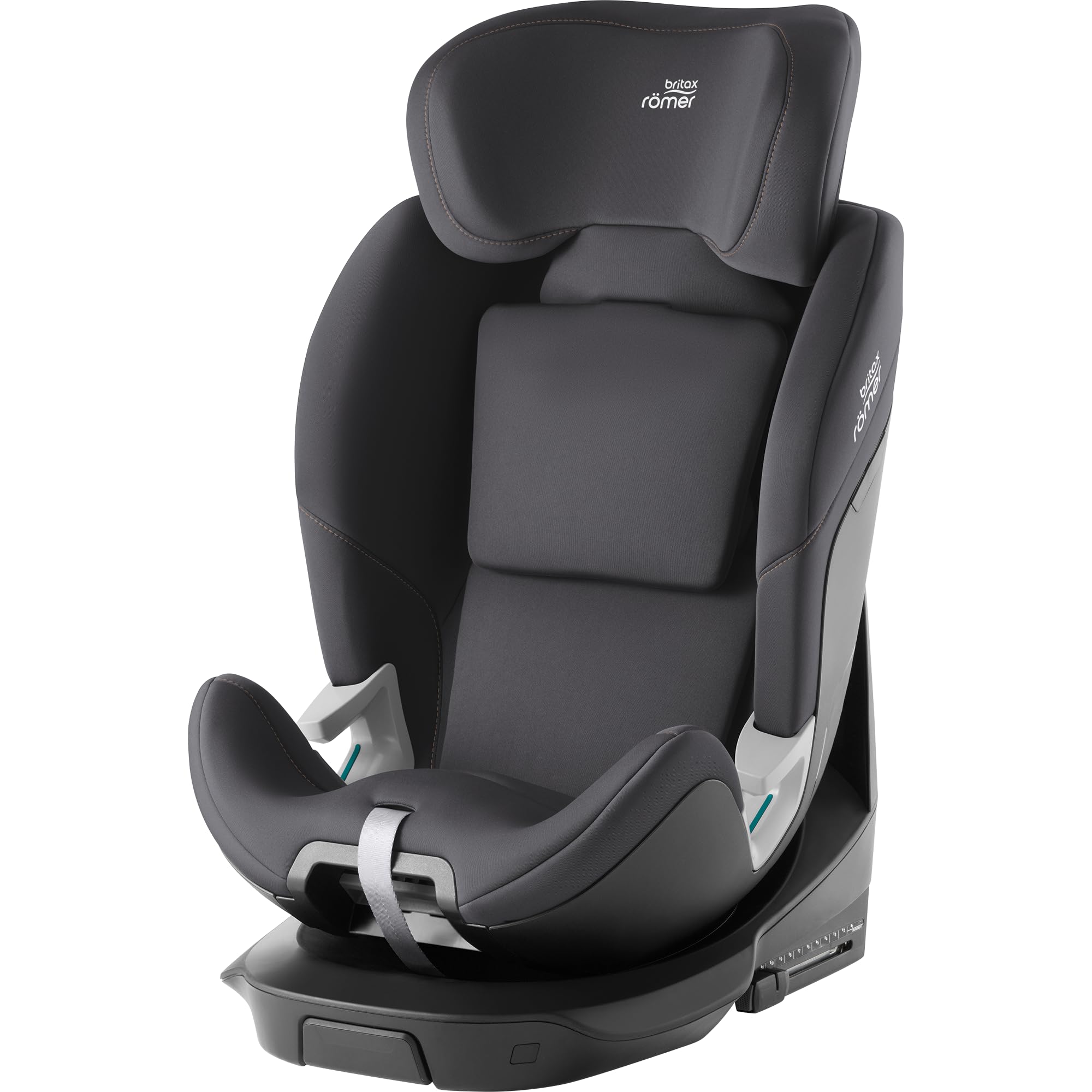 Seggiolino auto Britax Römer RIDER, per bambini da 40 a 125 cm (i-Size) con ISOFIX e gamba di supporto, nascita - 7 anni, Midnight Grey