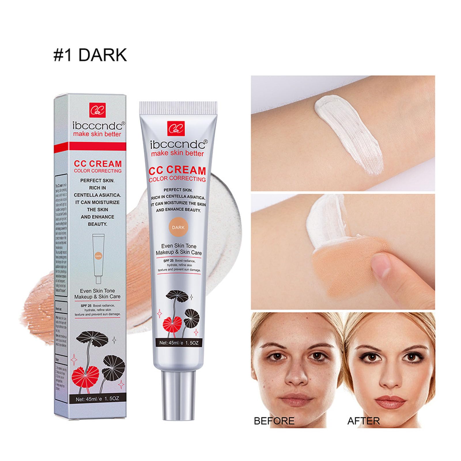 New Irven Cc Cream nawilżający podkład do makijażu z Centella Asiatica, uniwersalny podkład do makijażu, nawilżający korektor twarzy, ochrona przed słońcem, pełne pokrycie