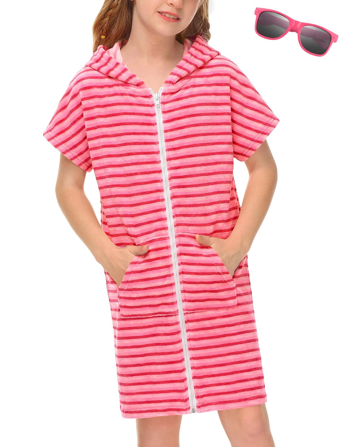BesserBay Boys Girls Swim Cover Up Terry Cloth Swimwear