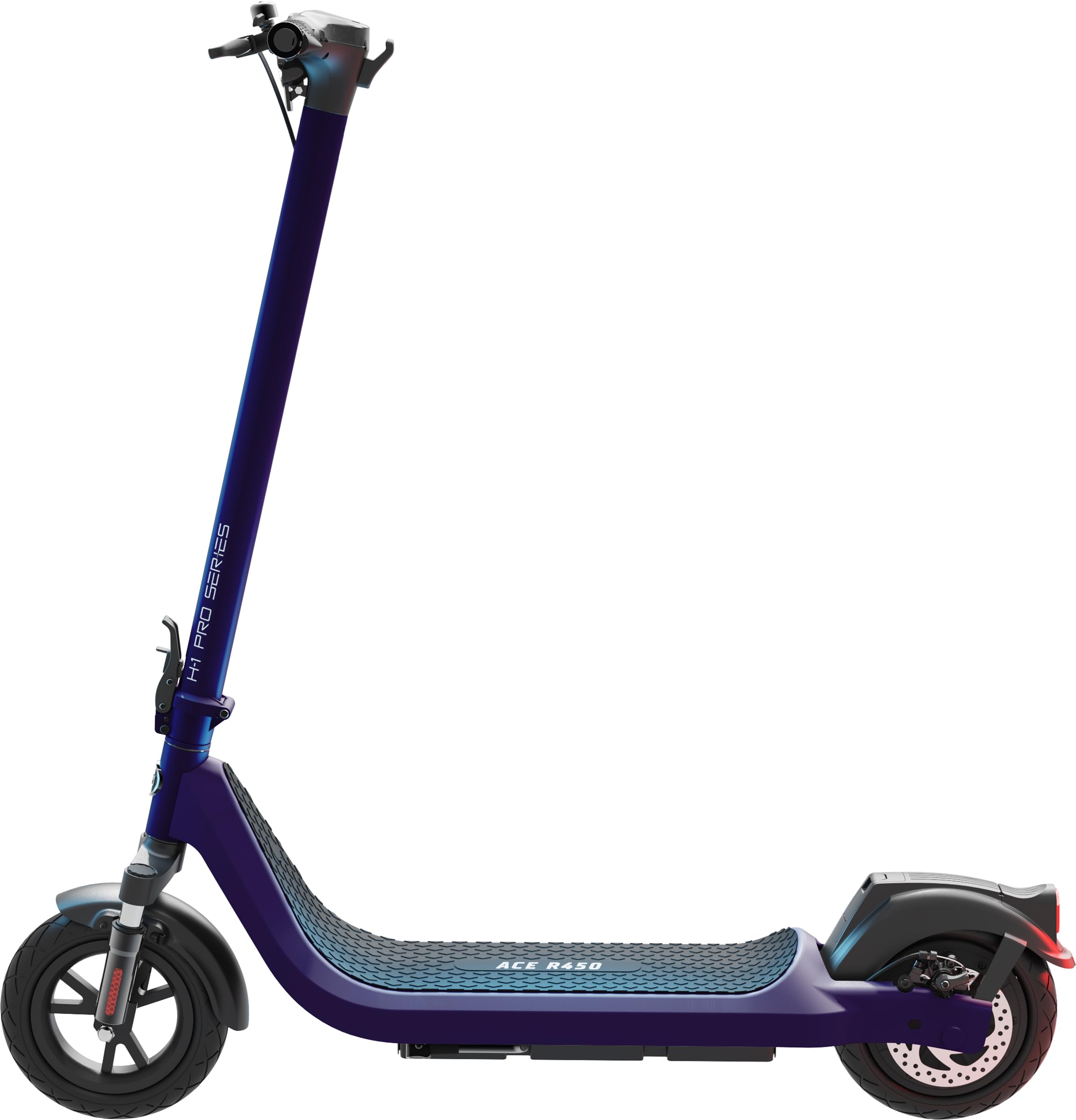 H-1 Pro Series Ace R450 Foldable Electric Scooter with 450W Brushless Motor, 20 mph Max Speed, 10” Self-Sealing Tubeless Tires, and 25 Mile Range Commuter Scooter for Adults & Teens