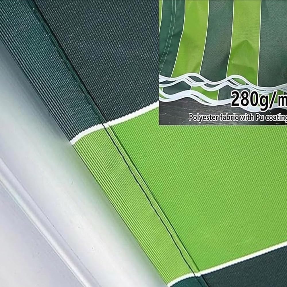 Générique Toile De Rechange Store Banne De Terrasse 2m 2.5m 3.0m 3.5m 4.0m 4.5m 5m 5.5m 6m Tissu De Remplacement pour Auvent Rétractable(Stripe 1,6x3m/20x10ft)