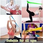 Bandes de résistance Bandes d'entraînement Bandes élastiques Bandes stretch Bandes physico-thérapie Bandes à tension Fitness for Women Working Out Yoga paquet de 5