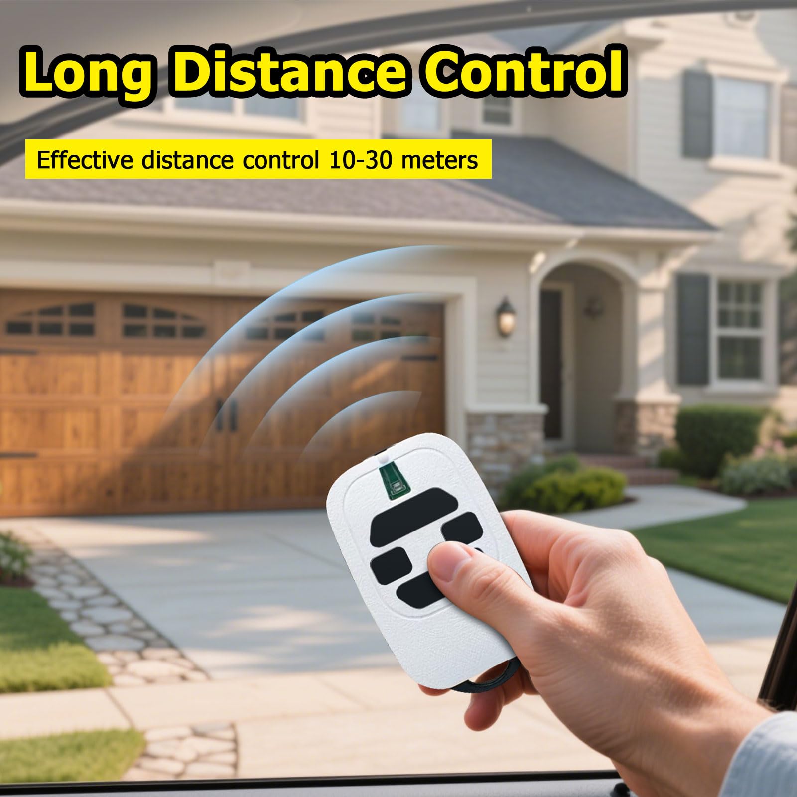 433.92mhz Garage Door Opener Remote Control Key Fob for Garage Door Gate DEA GTI4 (2), white - Image 4