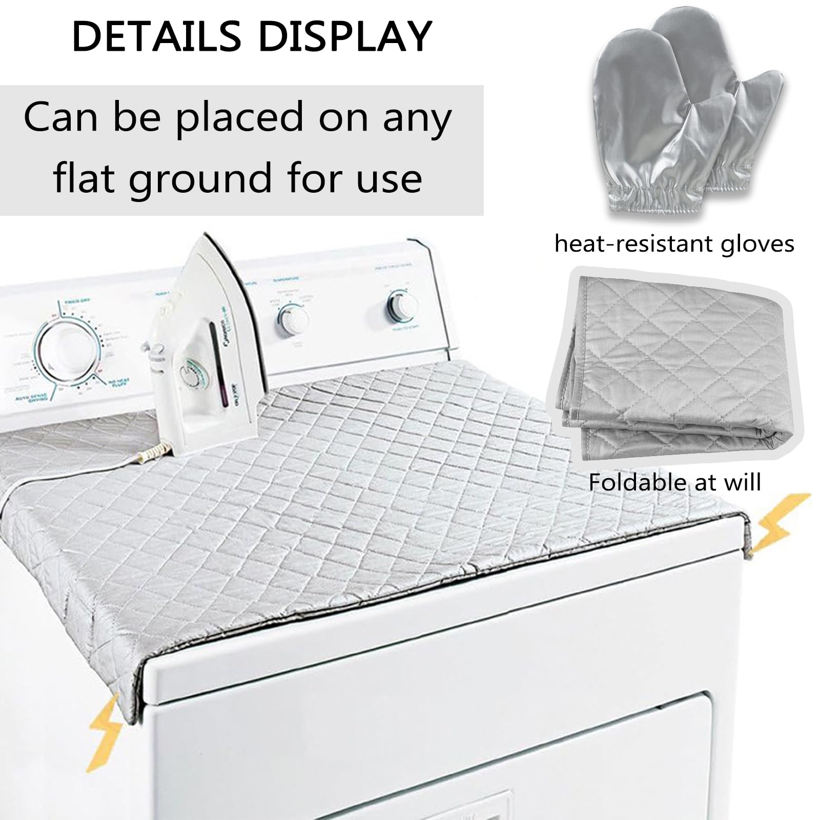 Housse De Planche À Repasser, Grand Tapis De Repassage Pliable, Housse De Planche À Repasser