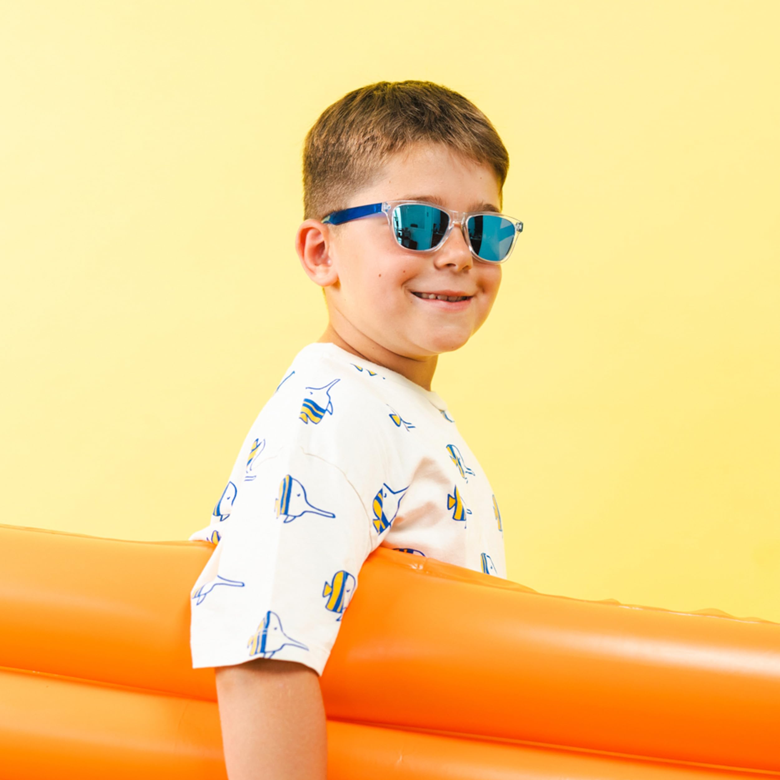 Kiddus Occhiali da Sole Polarizzati Bambino Bambina 4 a 7 Anni, 4 5 6 e 7 Anni, UV400 CAT3, Leggeri e Resistenti, Senza BPA, Certificazione CE