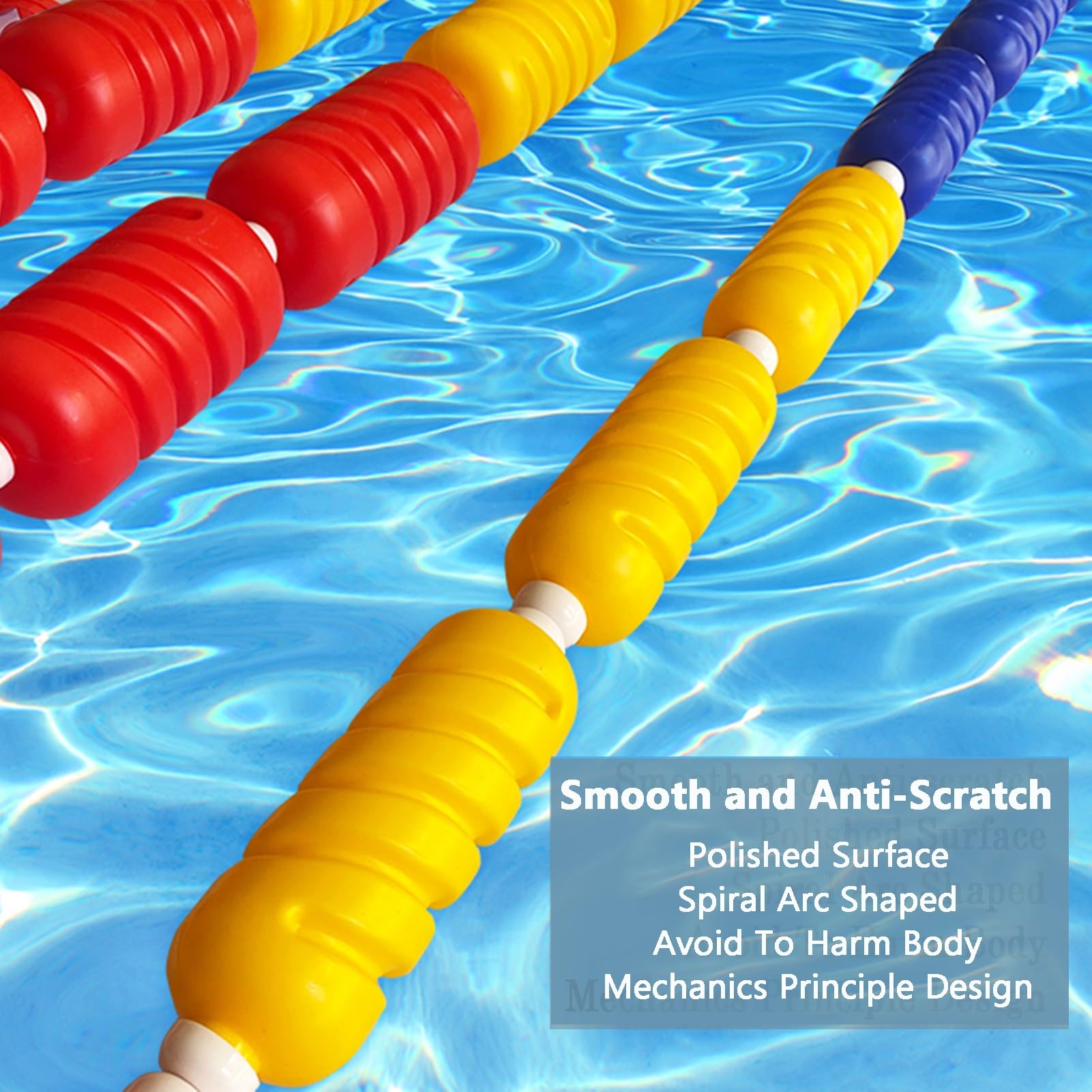 Generico Corda divisoria Galleggiante per Piscina da 3,3-82 Piedi - Linea di Sicurezza Anti-Onda in Nylon Resistente per l'allenamento al Nuoto, Accessorio Ideale per Piscina per Bambini e Adulti