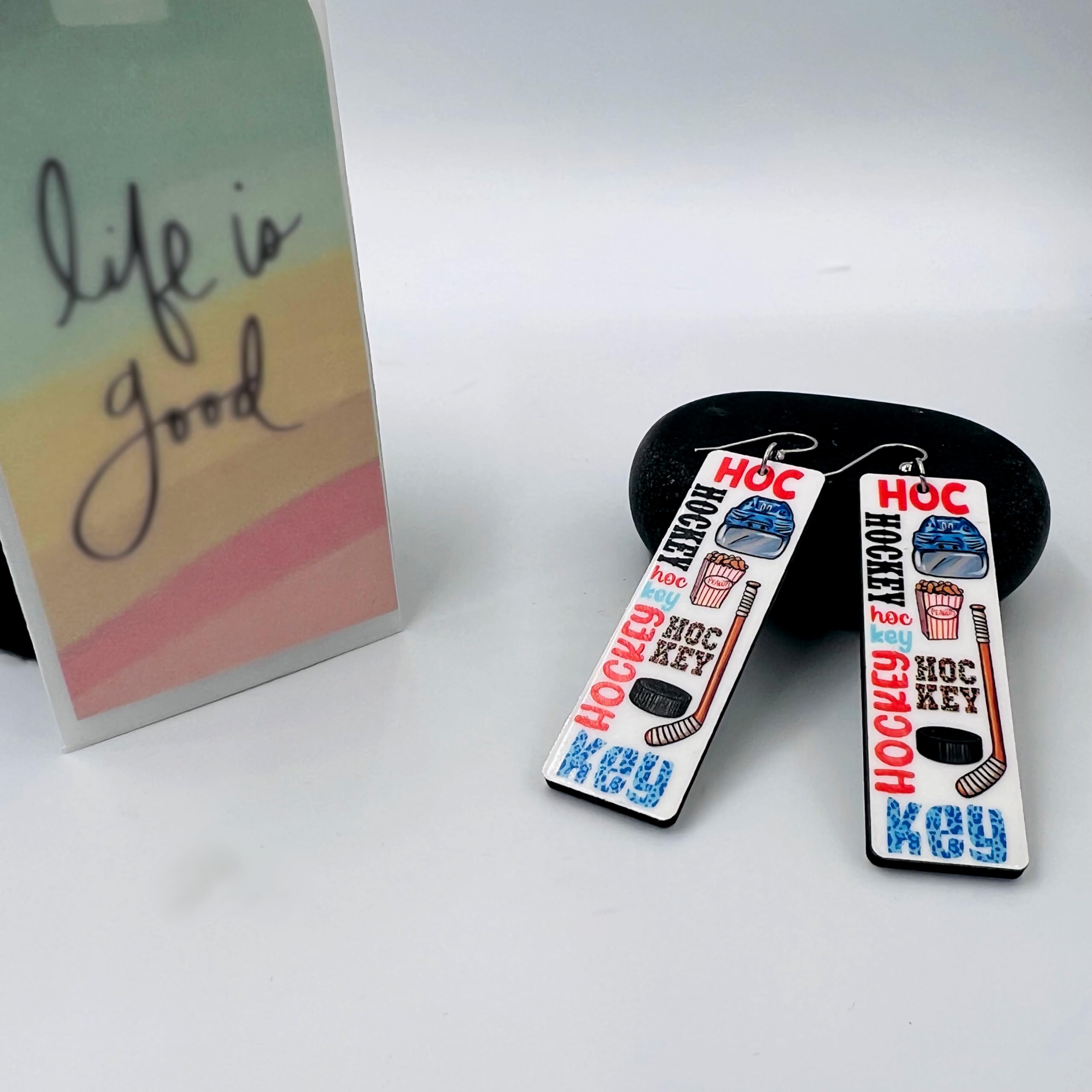 Ice Hockey Jewelry for Women - Icehockey Earrings - Winter Sports Accessories (Ice Hockey)