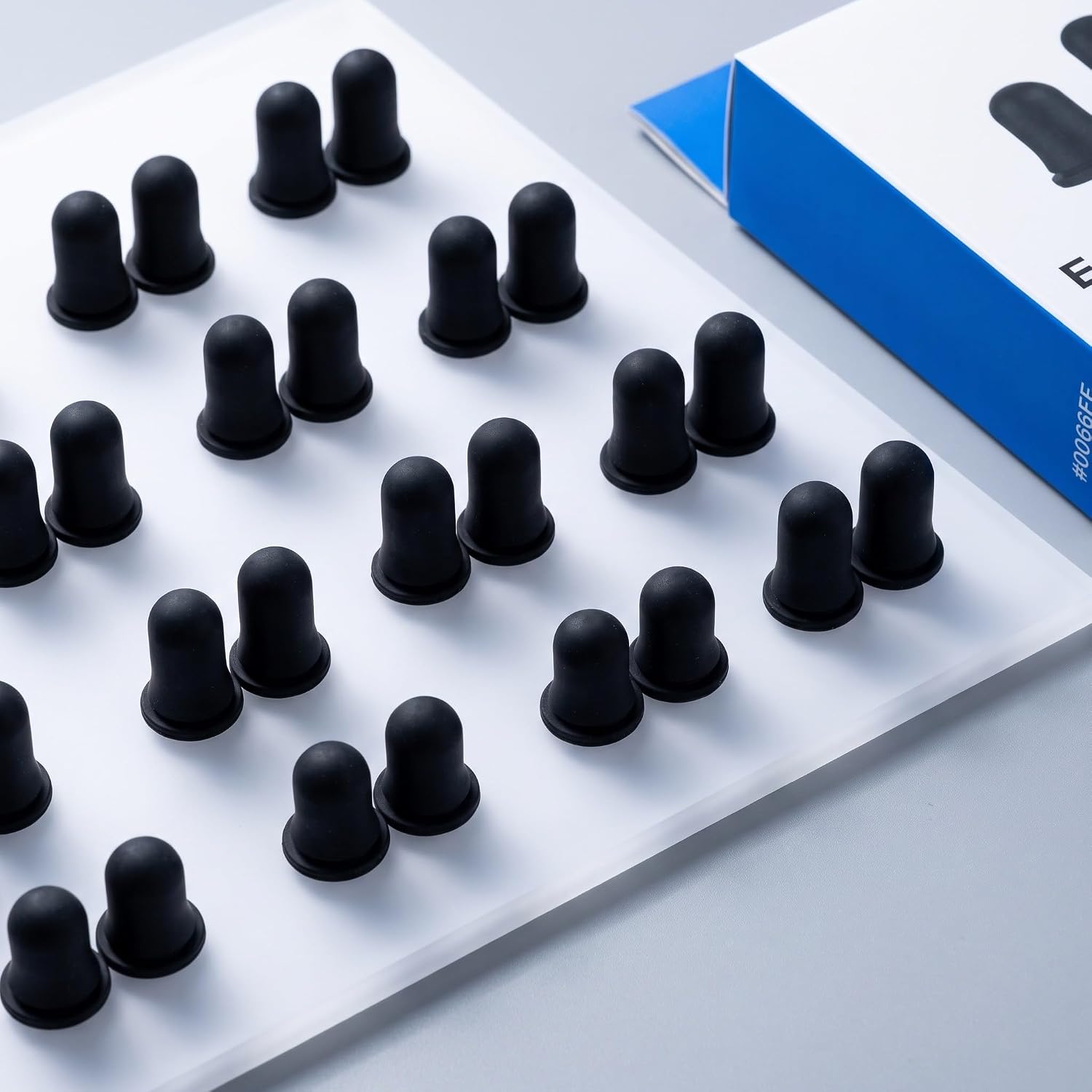 50pcs Silicone Dropper Cap Black Matte for Glass Bottles, 18mm image 5