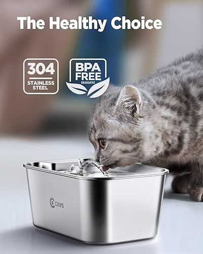 Miniatura 4 de Fuente de agua para gatos de 61 onzas1.8 L, dispensador automático de agua para perros, fuente de agua automática para mascotas con bomba