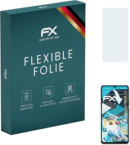 Protector de pantalla compatible con Xiaomi Poco M4 5G Protector Film, ultra claro y flexible FX Screen Protection Film (3X)