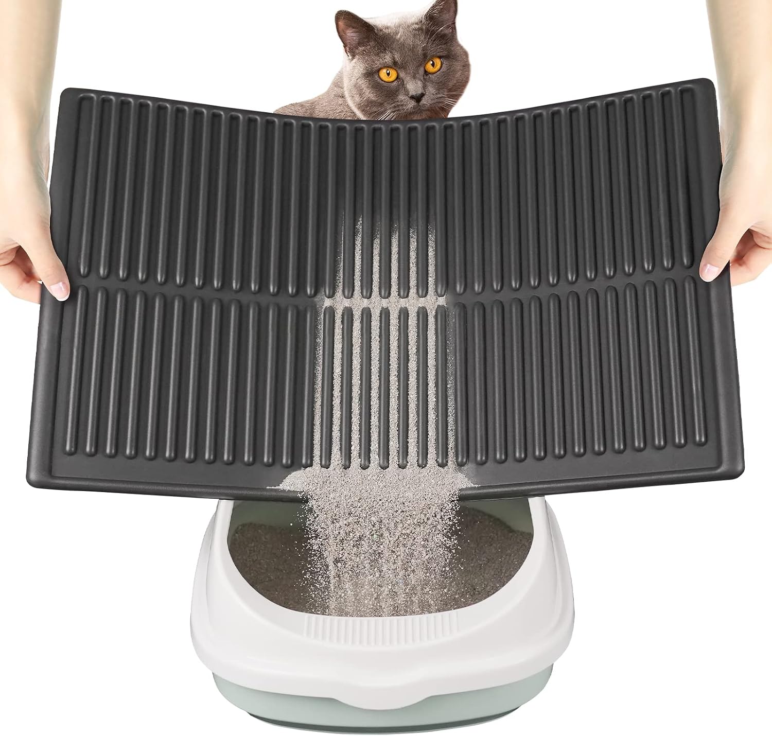 PetNova Cat Litter Trapping Mat: Litter Trapper Pad for Cat Box - Cat Litter Catcher - Kitty Litter Catching Rug