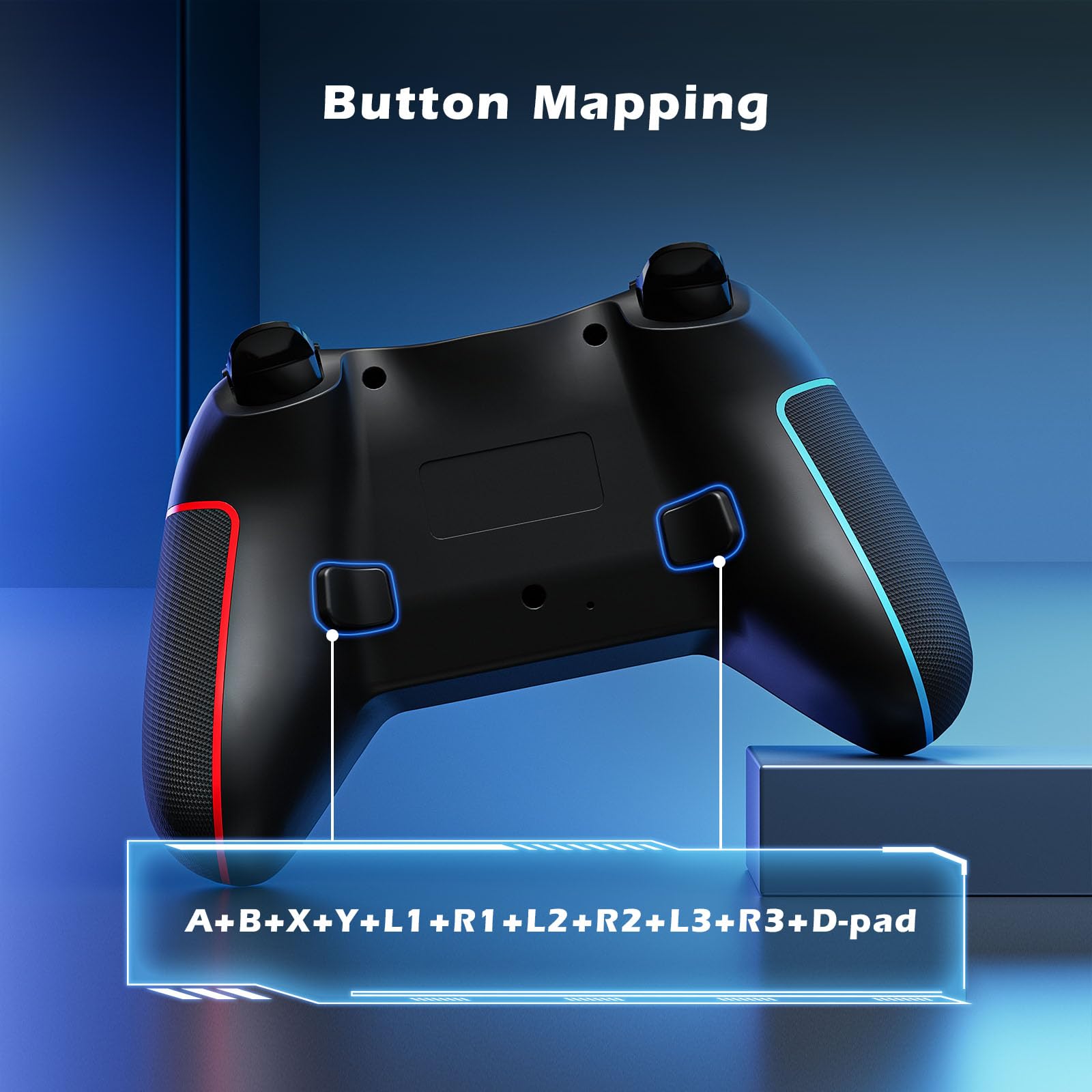 LATEC Controller per Switch/Switch 2, Controller Switch Wireless per Switch Lite con Joystick Hall/Pulsante Programmabile/ASSE Giroscopico/Vibrazione Regolabile/Funzione Turbo/Cattura Schermo,Nero