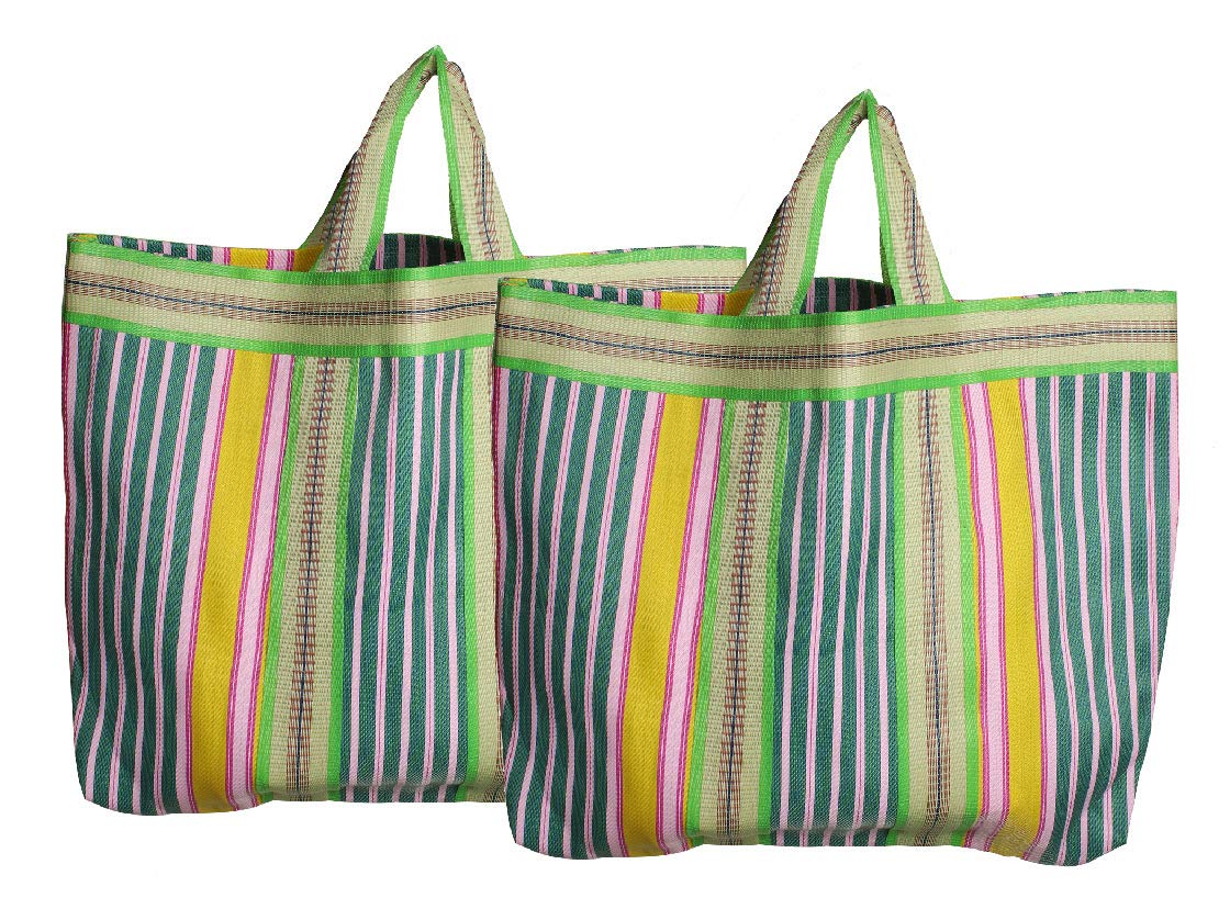 Bag2Basic (#B2B24NY Reusable Nylon Multicolour Tote Cum Handbag Fish Jhola 19 x 16 x 2.5 inch Pack of 2 (B0CKVSVC1J) Amazon Price History, Amazon Price Tracker