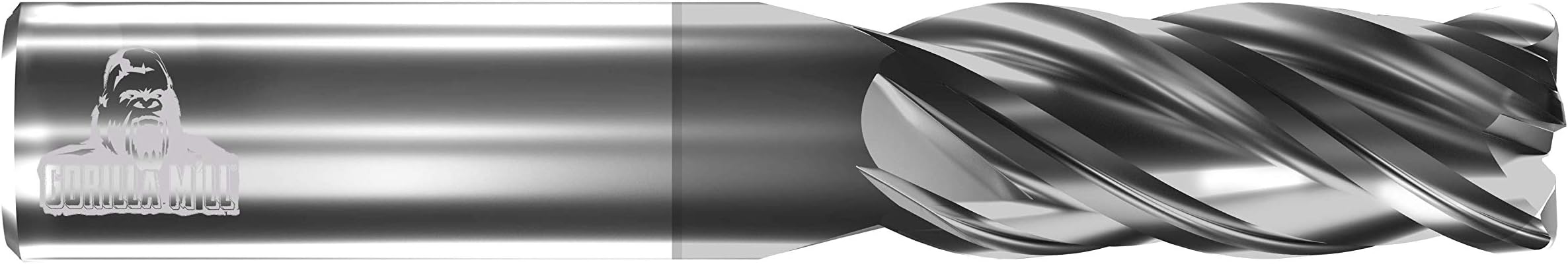 GM12R4 Gorilla High Performance Carbide End Mill, GMX-35 Coating, 4 Flute, 1/2" Diameter, 1-1/4" LOC, 3" OAL, 0.025-0.030" Radius