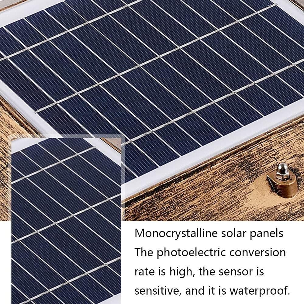 Oświetlenie solarne Wodoodporne oświetlenie słupków ogrodowych Oświetlenie zewnętrzne ogrodzeń ogrodowych Oświetlenie słupków ogrodowych na ulicę i podjazd(Nero,25cm)