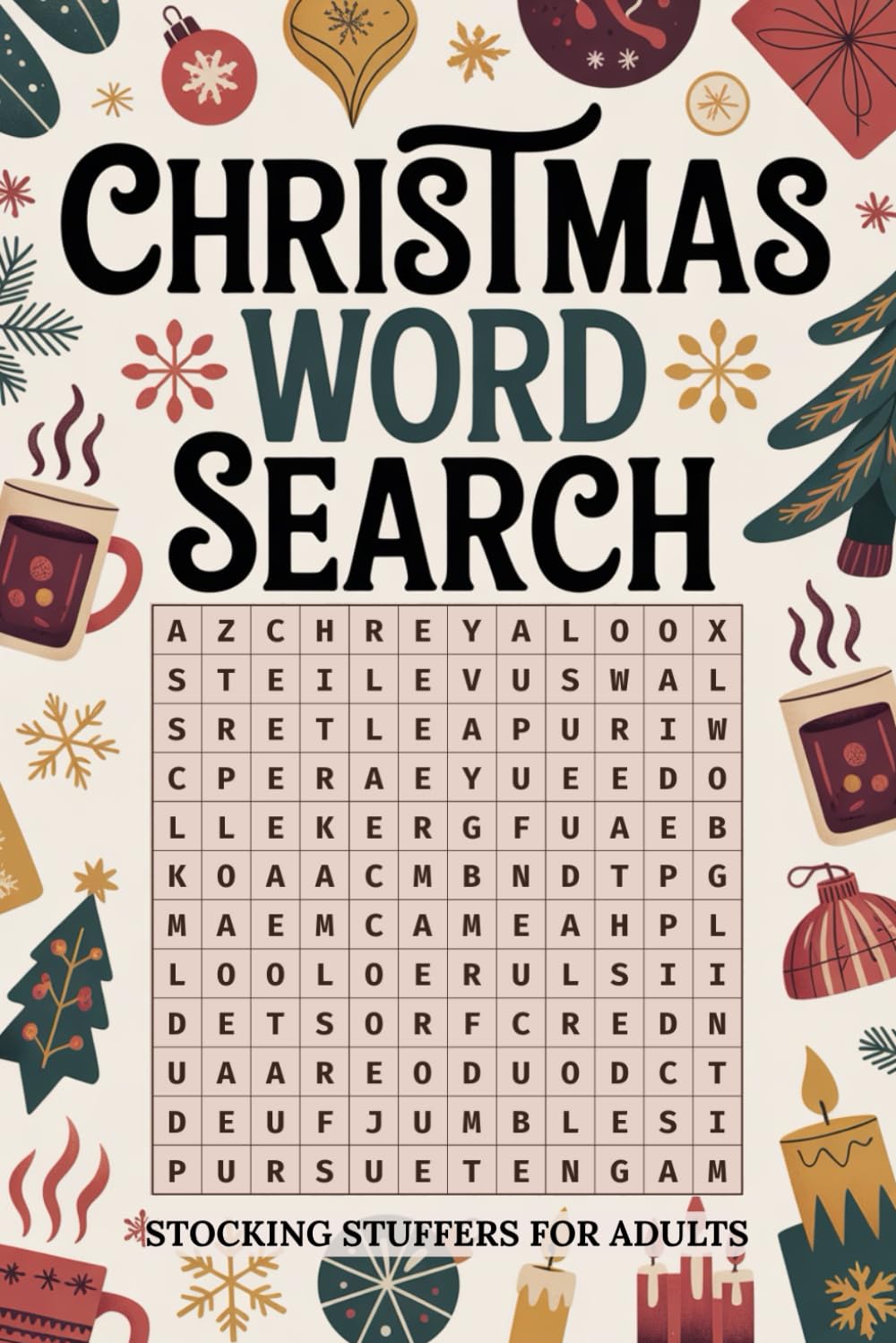 Stocking Stuffers for Adults: Christmas Word Search: A Fun Activity Book with 120 Puzzles