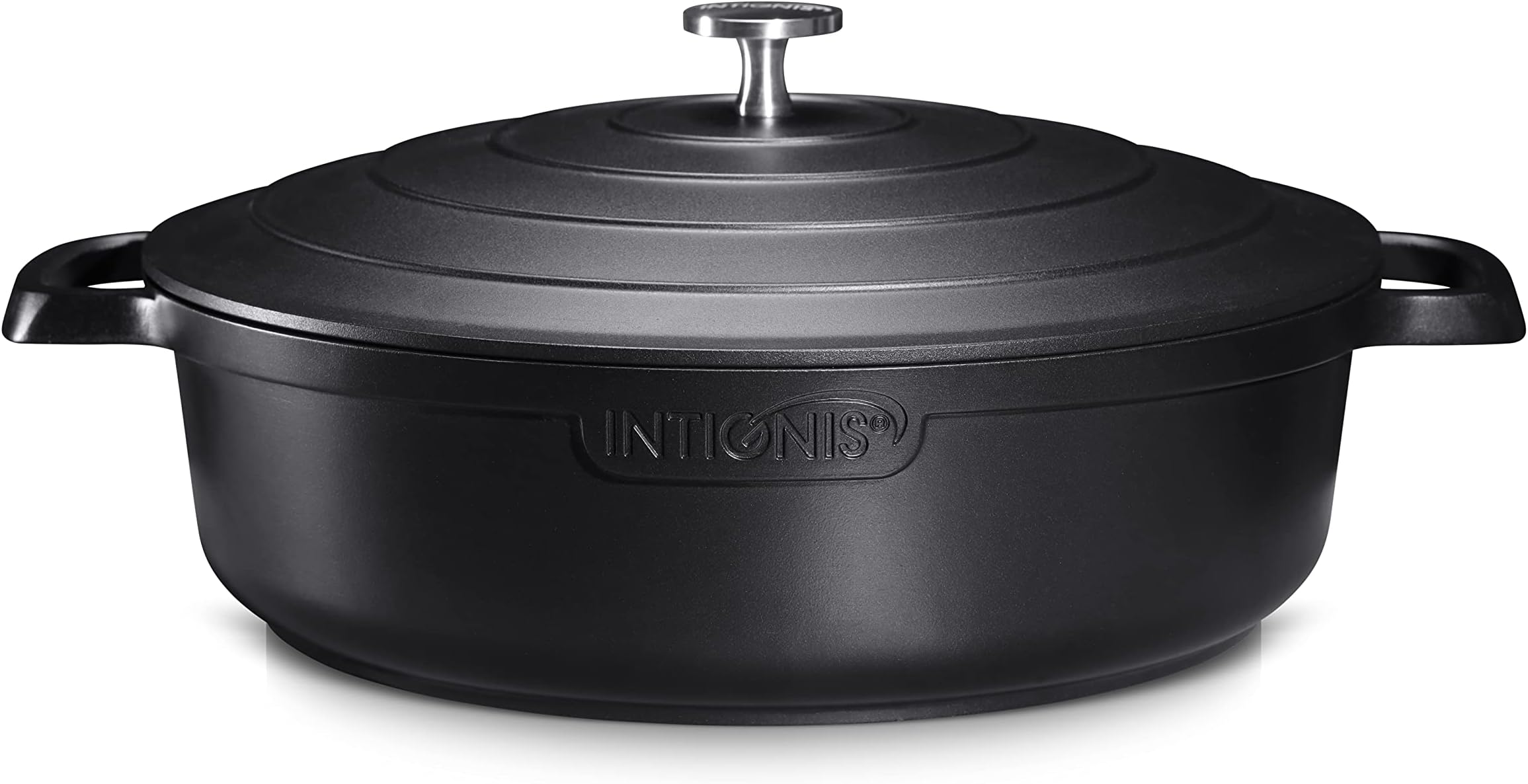 Casserole Basse Induction 28cm X 7,5cm, Anti-Adhésif Sans PFOA Aluminium Florina Gris Lava Stone 85478579