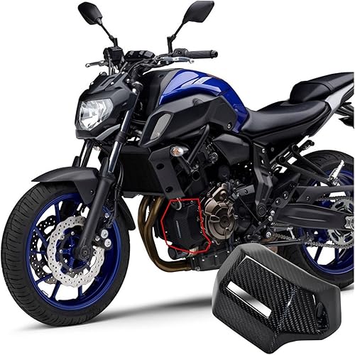 Miniatura 5 de EbbeLS Compatible con MT07 MT-07 FZ07 FZ-07 2014-2017 2018-2022 cubierta de refrigeración por agua para radiador de fibra de carbono para