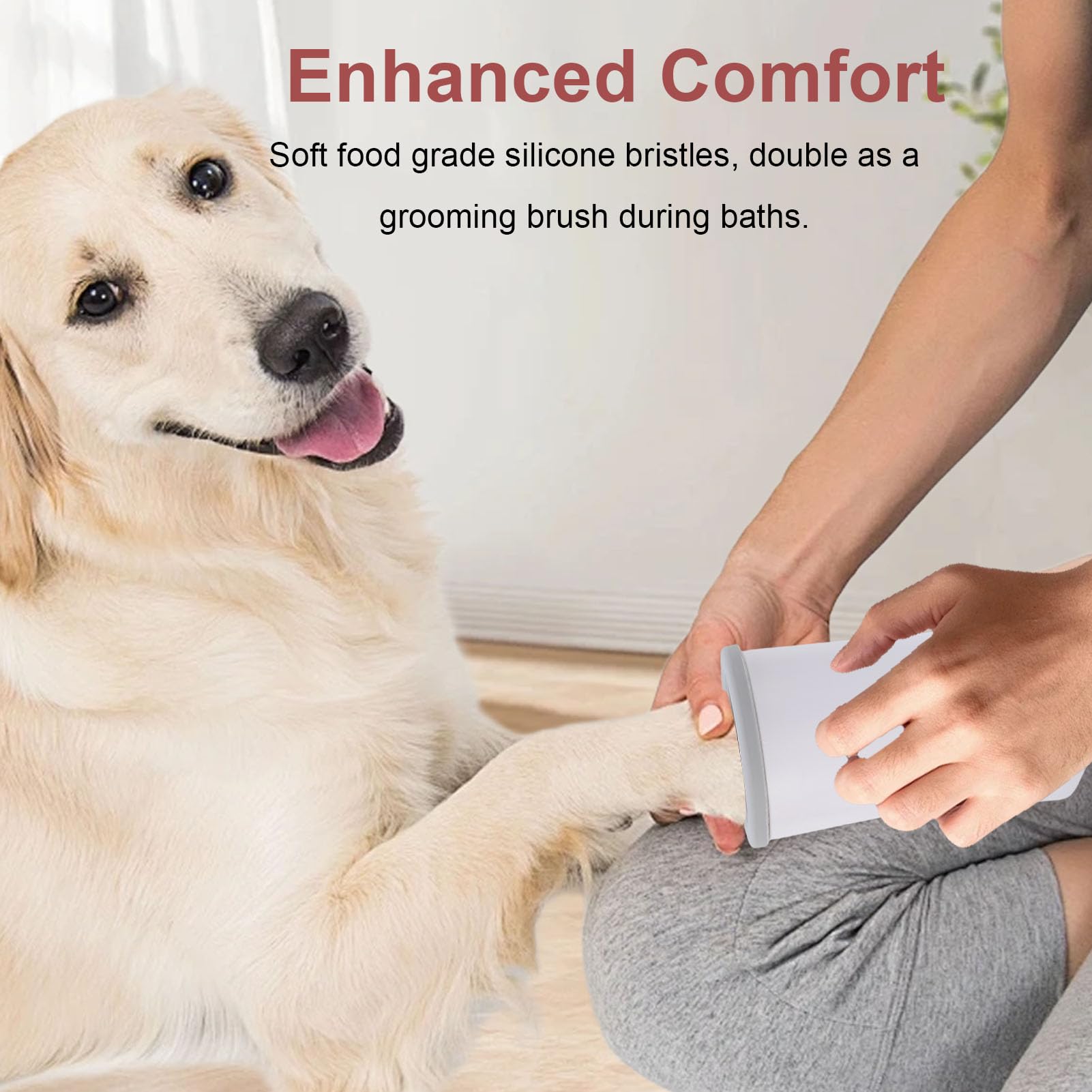 Automatic Dog Cleaner, Portable Electric Dog Washer Cup Pet Foot Cleaning Machine USB Rechargeable, for Small Medium Size Muddy Claws