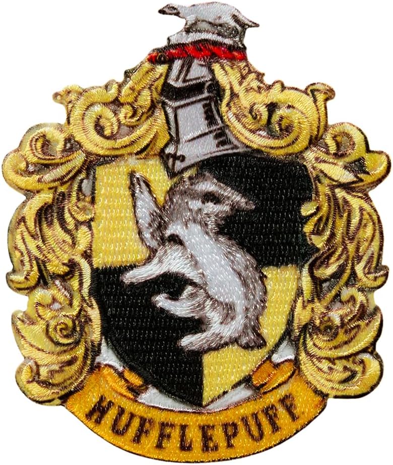 Mono Quick - Harry Potter Hogwarts appliqués, Iron-on Sticker Patch, Gryffindor Slytherin Hufflepuff Ravenclaw (18065 - Hufflepuff)