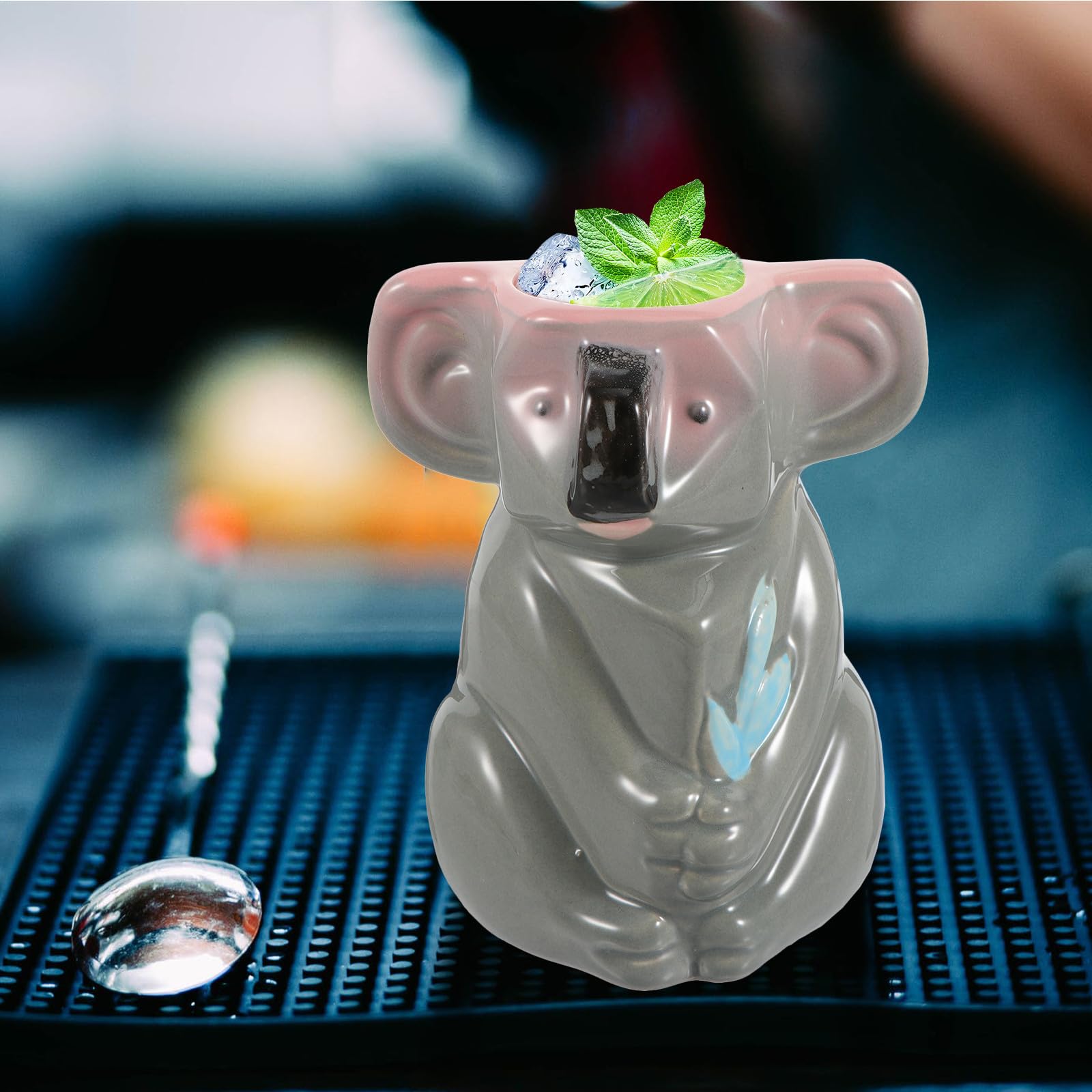 TOYANDONA Tazza in Ceramica Koala Forma Tiki per Bar Bicchiere da Cocktail e Acqua Design Elegante e Dimensione Comoda Adatta per Birra Vino e Bevande Miste Regalo Originale per Famiglia e