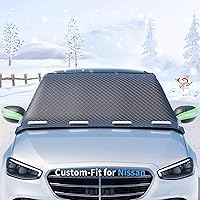 Vista 1 de Ajuste personalizado para cubiertas de parabrisas Nissan, 8 capas de protección impermeable y a prueba de viento, defensa contra escarcha, hielo